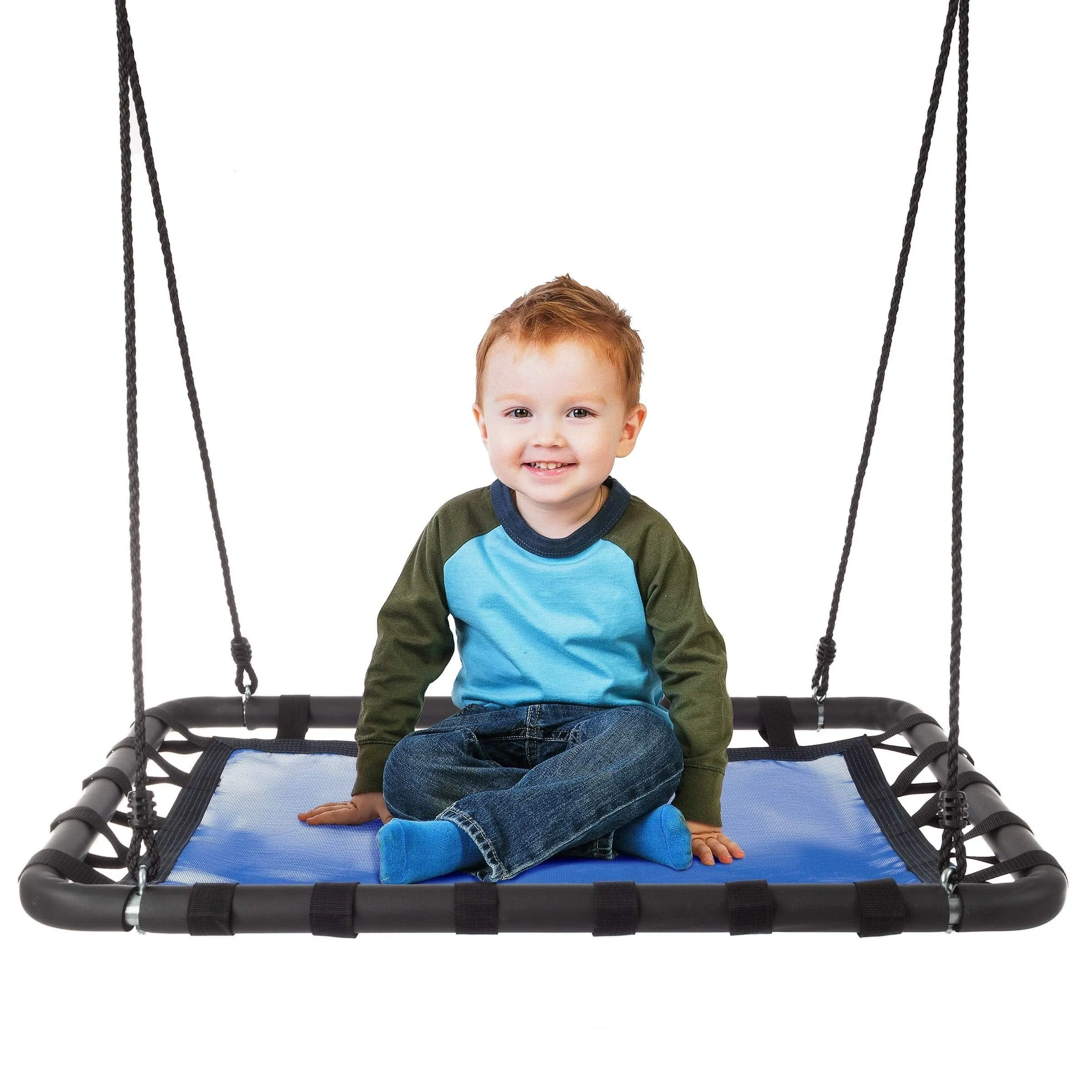 Platform Swing- 40"x30" Hanging Outdoor Tree Or Playground Rectangle