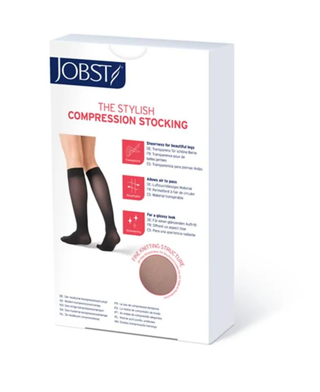 PR/1 JOBST ULTRASHEER WOMEN, KNEE HIGH, 30-40MMHG, LG, HONEY, CLOSED TOE