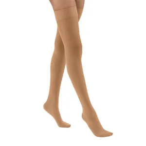 PR/1 JOBST ULTRASHEER WOMEN, THIGH HIGH W/SIL DOT BAND, 20-30MMHG, XL, SUN BRONZE, CLOSED TOE