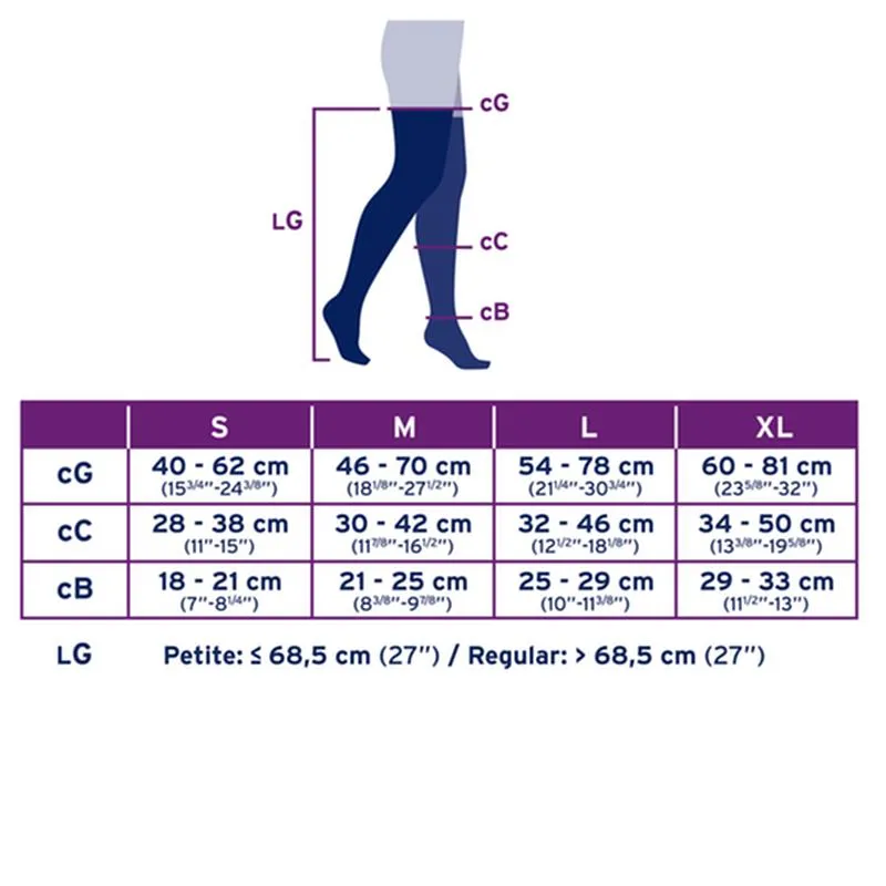 PR/1 JOBST ULTRASHEER WOMEN, THIGH HIGH W/SIL LACE BAND, 20-30MMHG, SM, NATURAL, CLOSED TOE