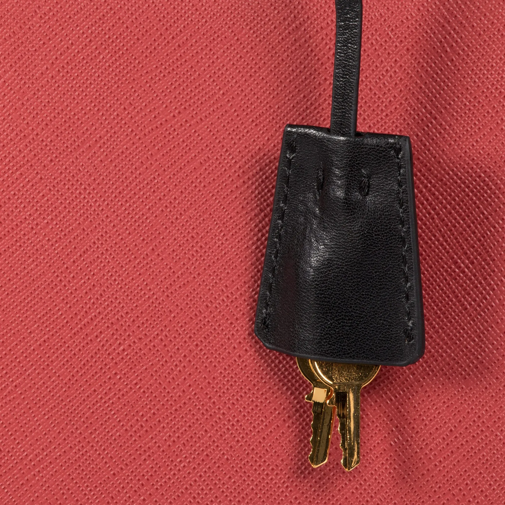 Prada Esplanade Leather Tote In Red and Black