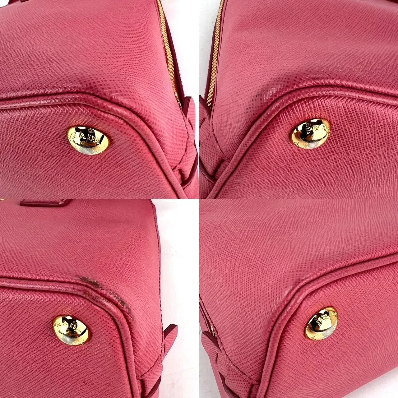 Prada Saffiano Lux Promenade Small Pink Crossbody Hand Bag