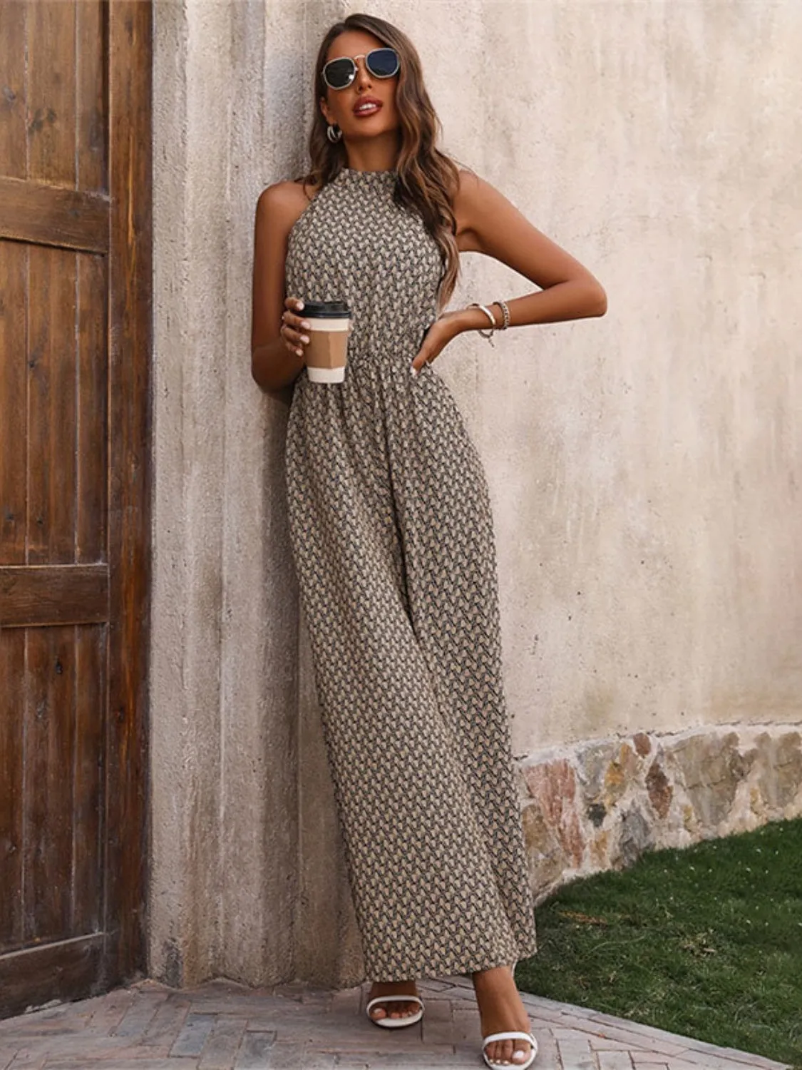 Printed Sassy Sleeveless Jumpsuit