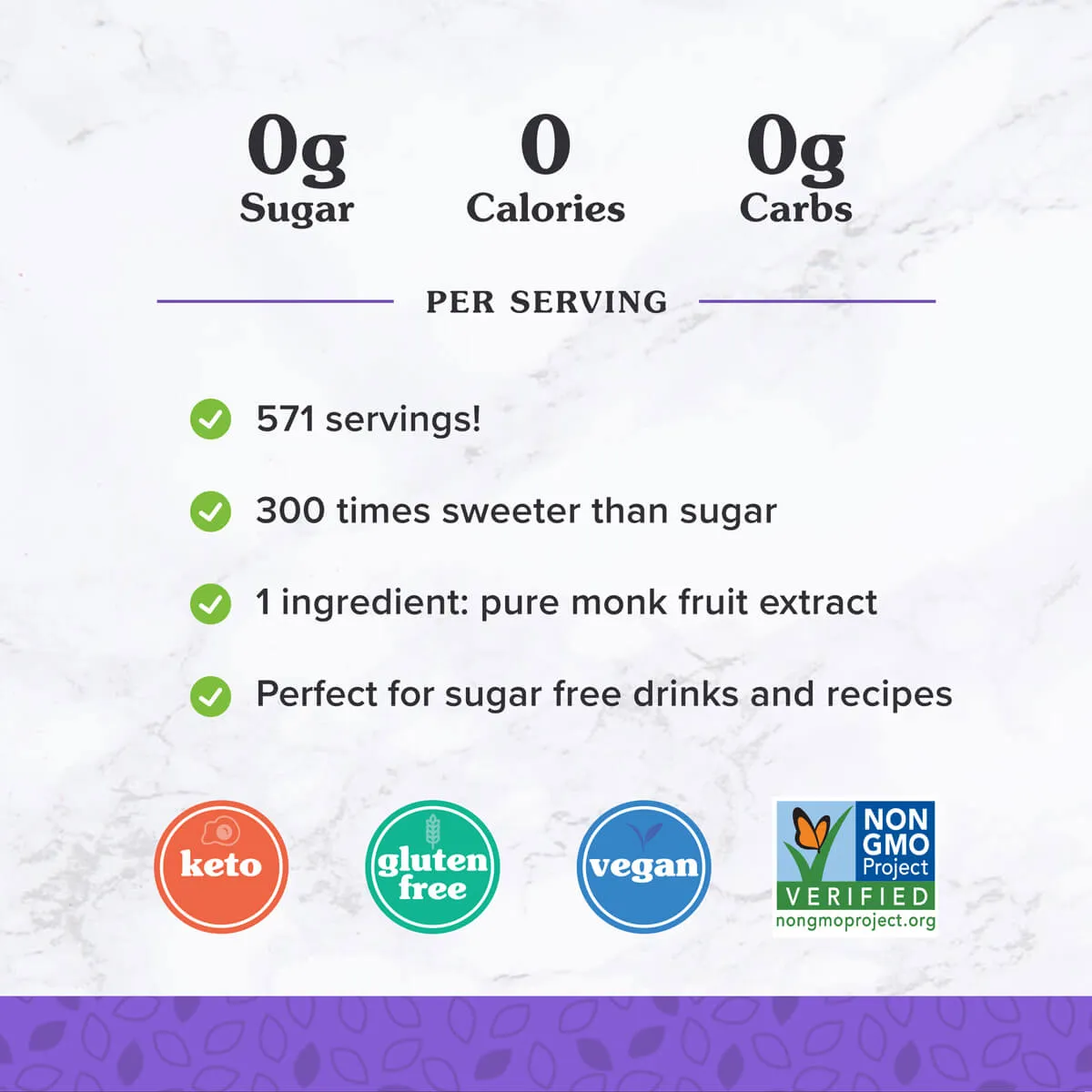 Pure Monk Fruit Sweetener .71 oz