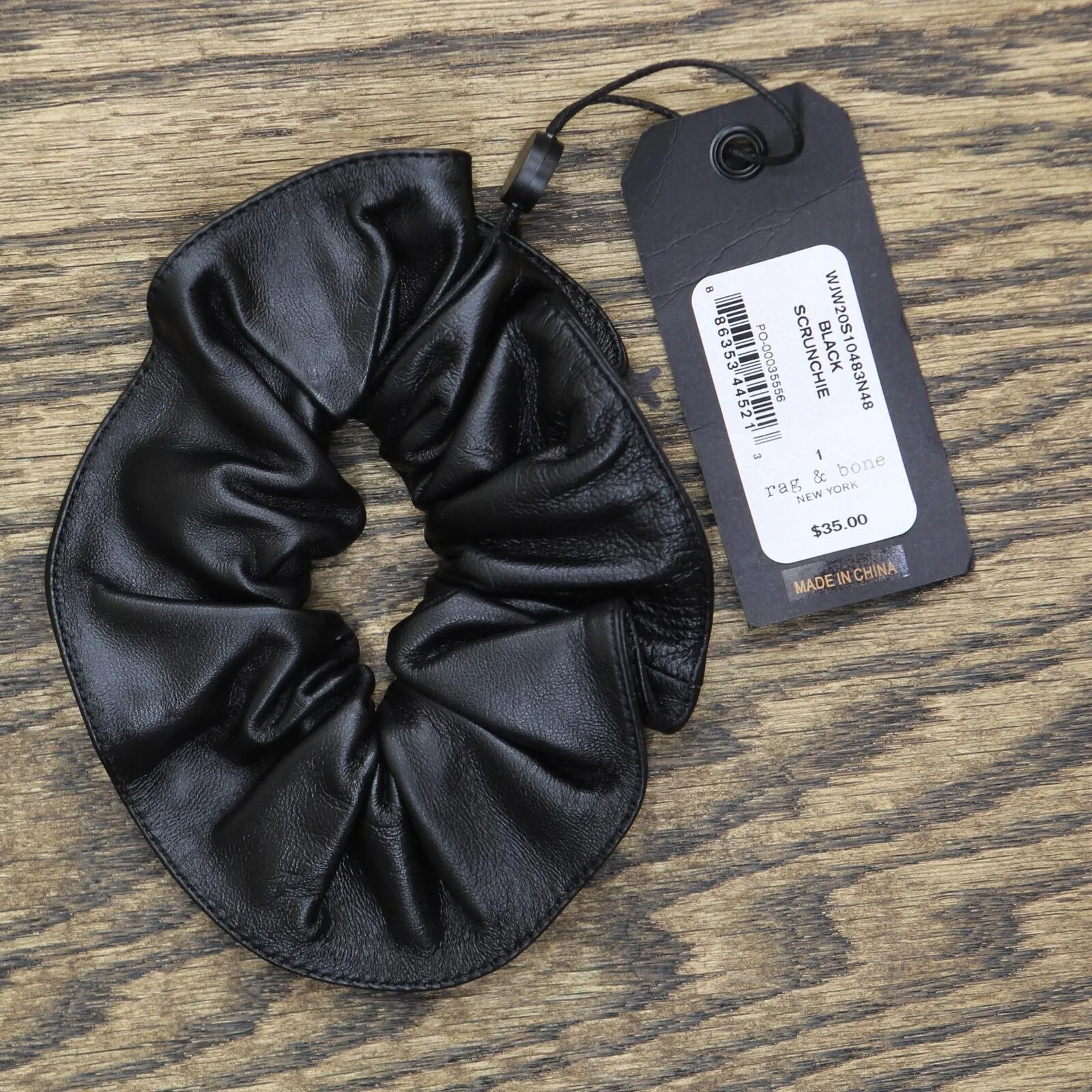 rag & bone Womens Lambskin Leather Scrunchie