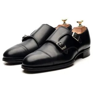 'Ramsey' Black Leather Double Monk Strap UK 8.5 F