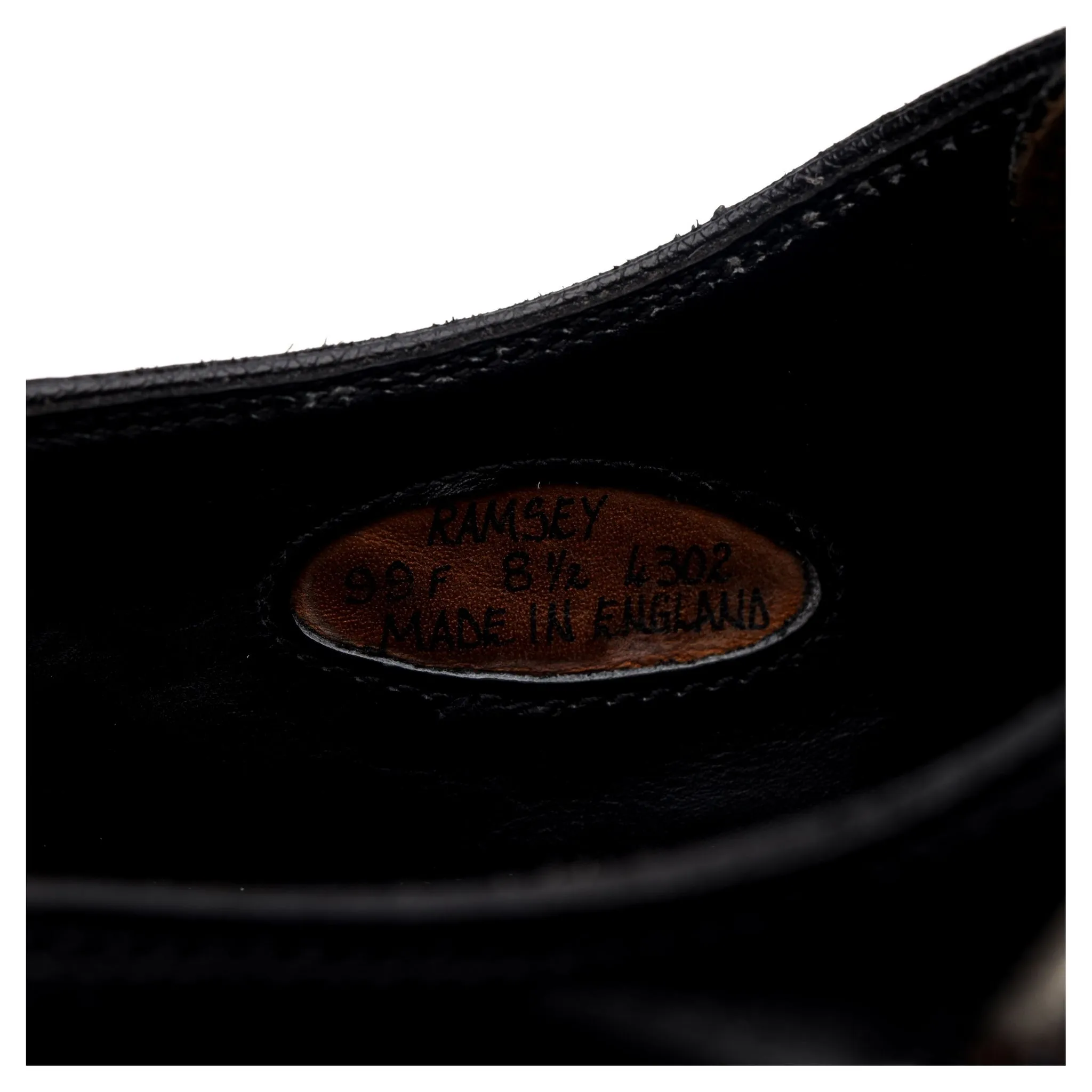 'Ramsey' Black Leather Double Monk Strap UK 8.5 F