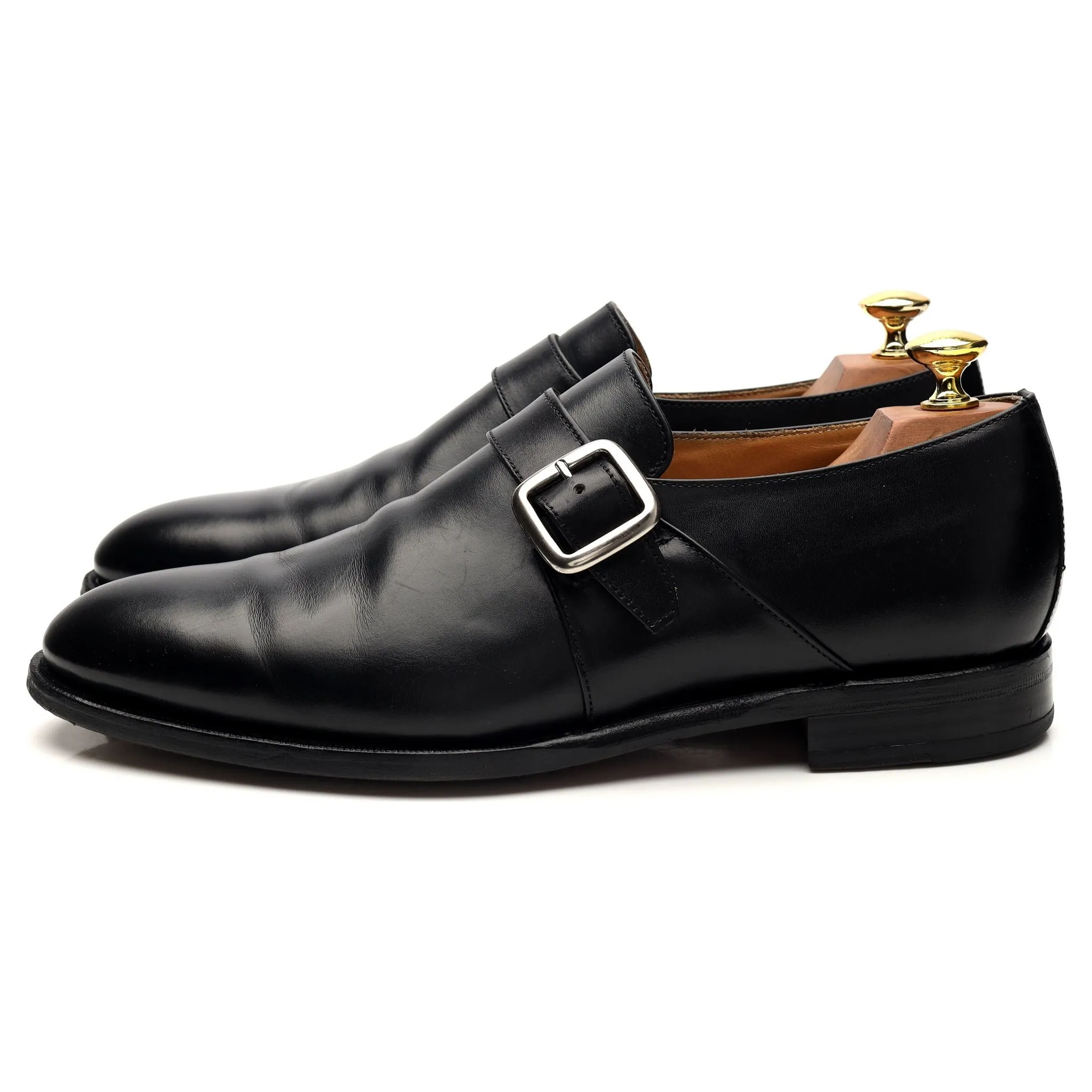 'Ranscombe' Black Leather Monk Strap UK 8 F