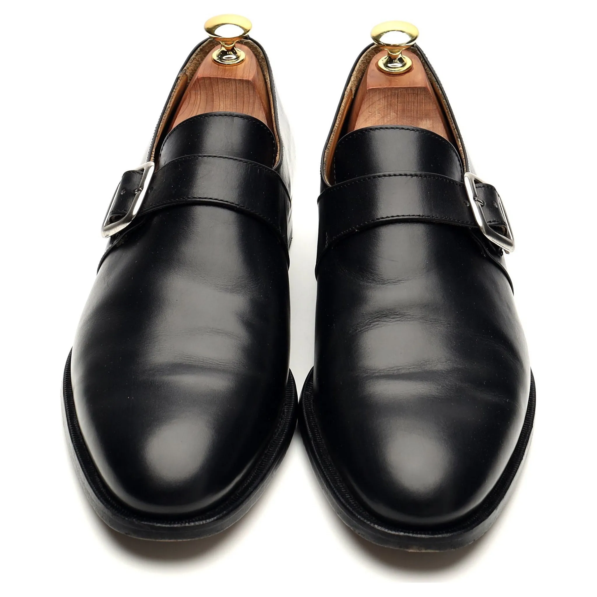 'Ranscombe' Black Leather Monk Strap UK 8 F