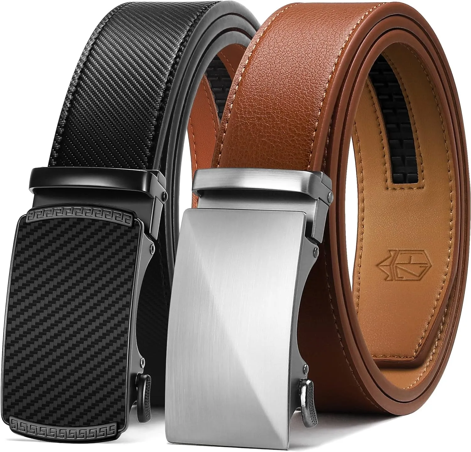 Ratchet Belt for Men 2 Packs 1 3/8 inch