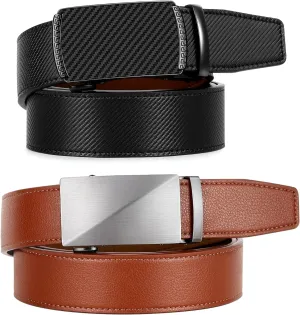 Ratchet Belt for Men 2 Packs 1 3/8 inch