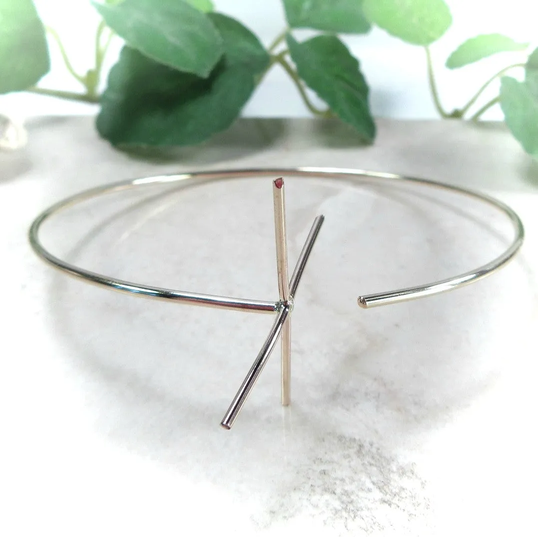 Raw Gemstone Bracelet Setting - End Prong Your Choice Of Metals