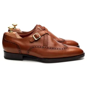 'Romi' Tan Brown Leather Monk Strap UK 8.5