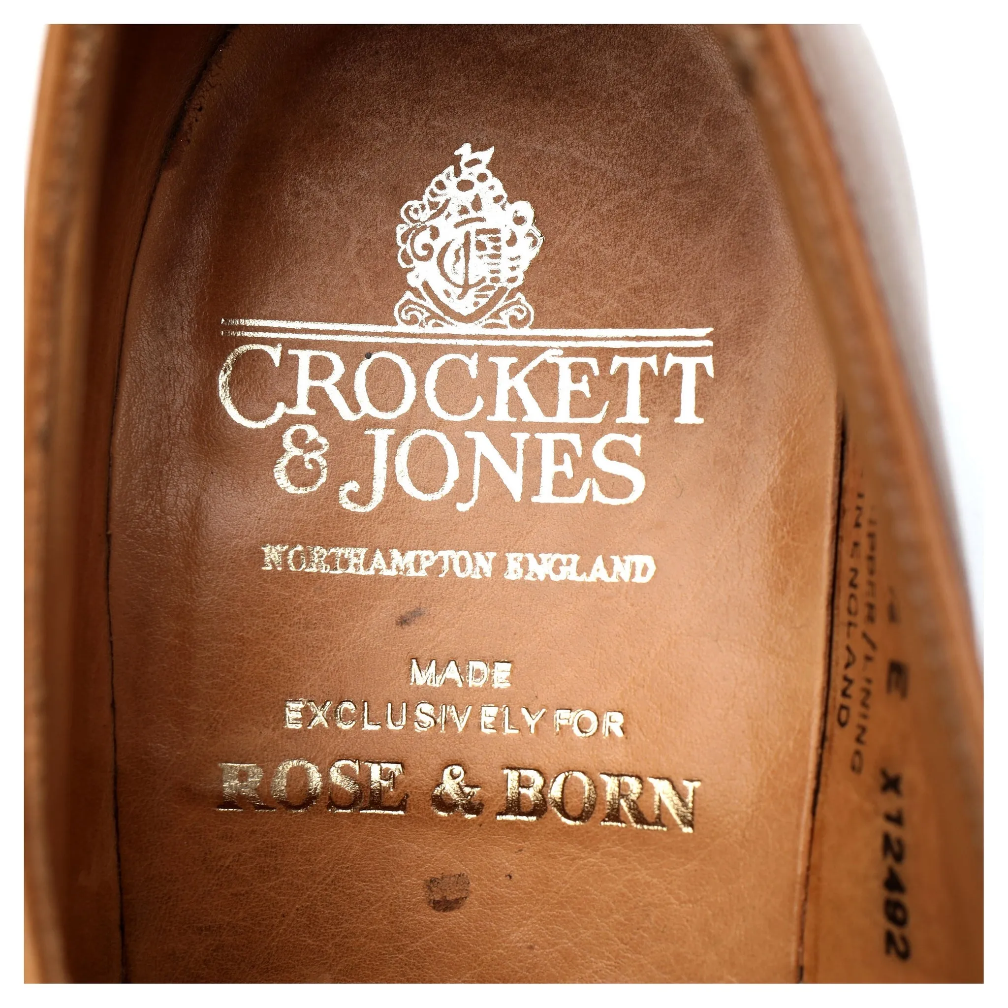 Rose & Born Tan Brown Leather Double Monk Strap UK 7.5 E