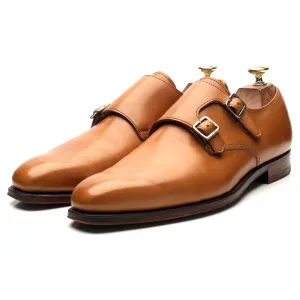 Rose & Born Tan Brown Leather Double Monk Strap UK 7.5 E