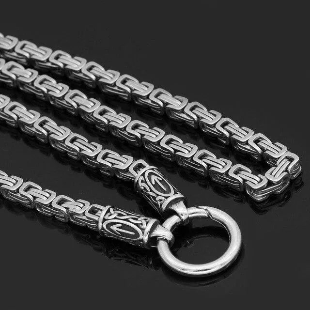 Rune King Chain With Mjolnir Pendant