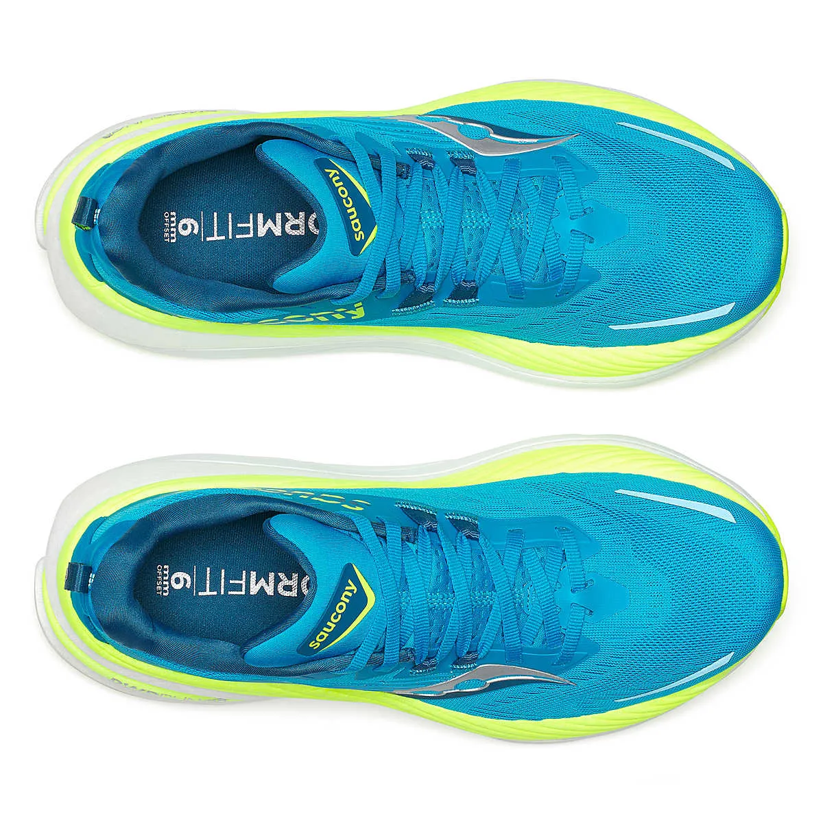 Saucony Hurricane 24 (Mens) - Vizi Blue/Citron