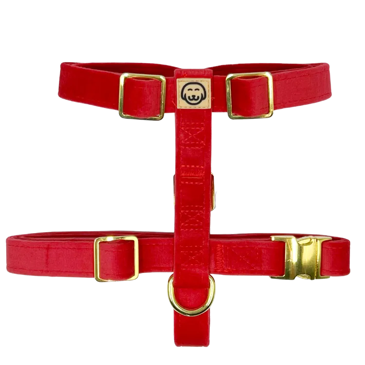 Scarlet Velvet - Adjustable Strap Dog Harness
