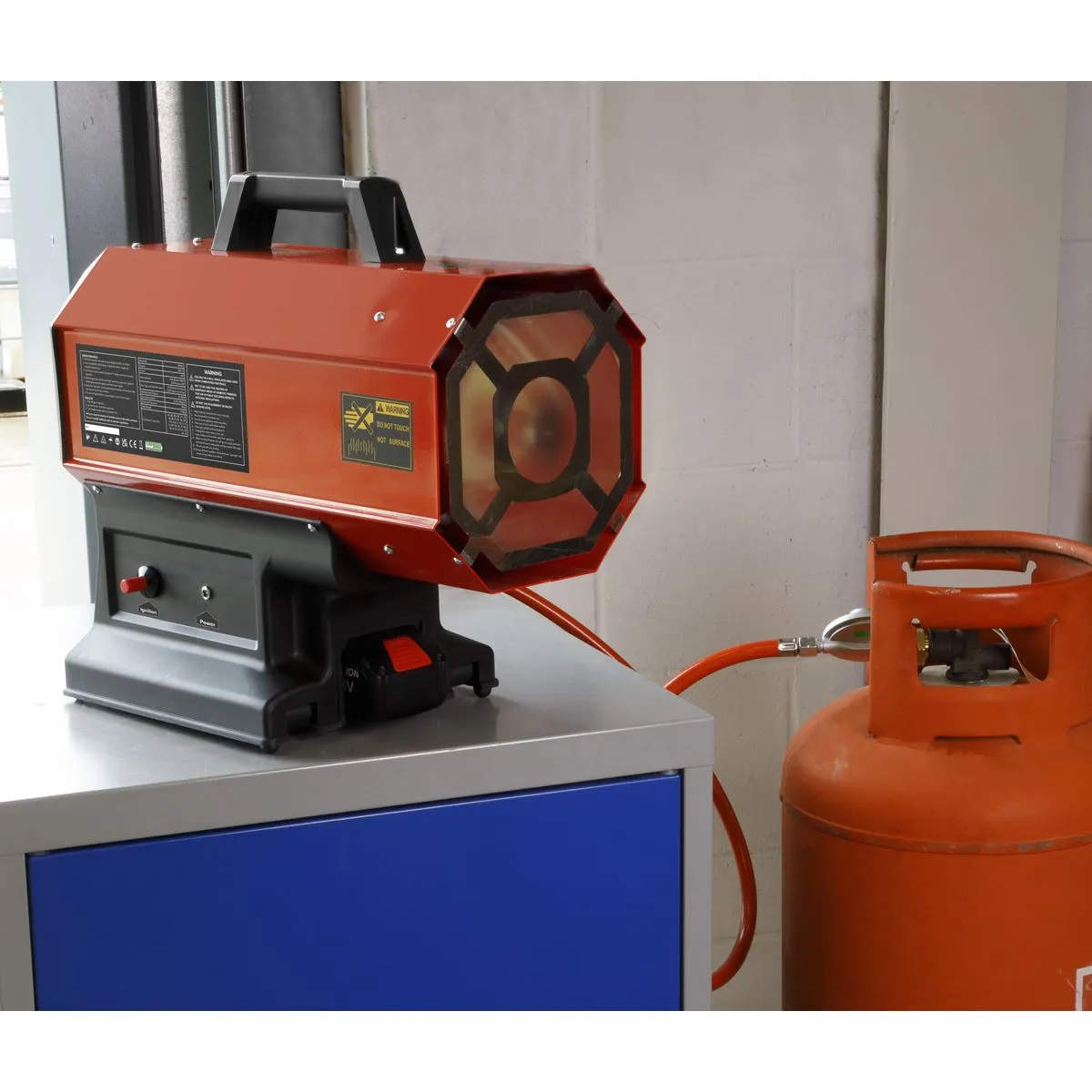 Sealey 230V with Cordless Option Space Warmer® Propane Heater 30,000-68,000Btu/hr (9-20kW)