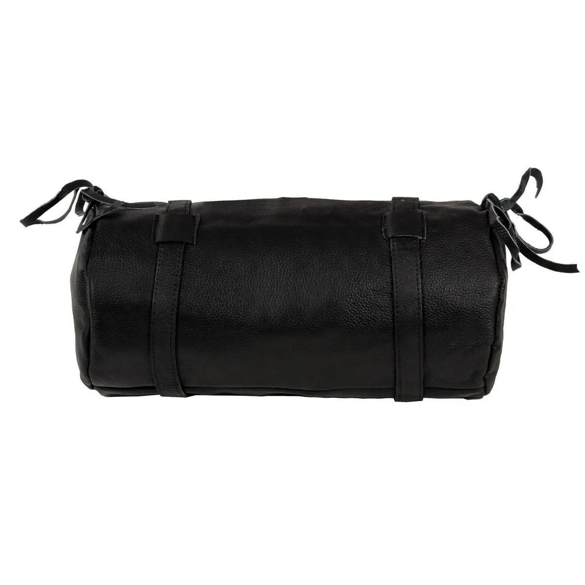 SH502BAG Black Extra Large Soft Leather Double Buckle Tool Pouch