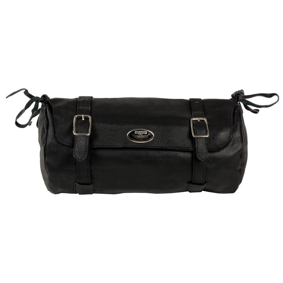 SH502BAG Black Extra Large Soft Leather Double Buckle Tool Pouch