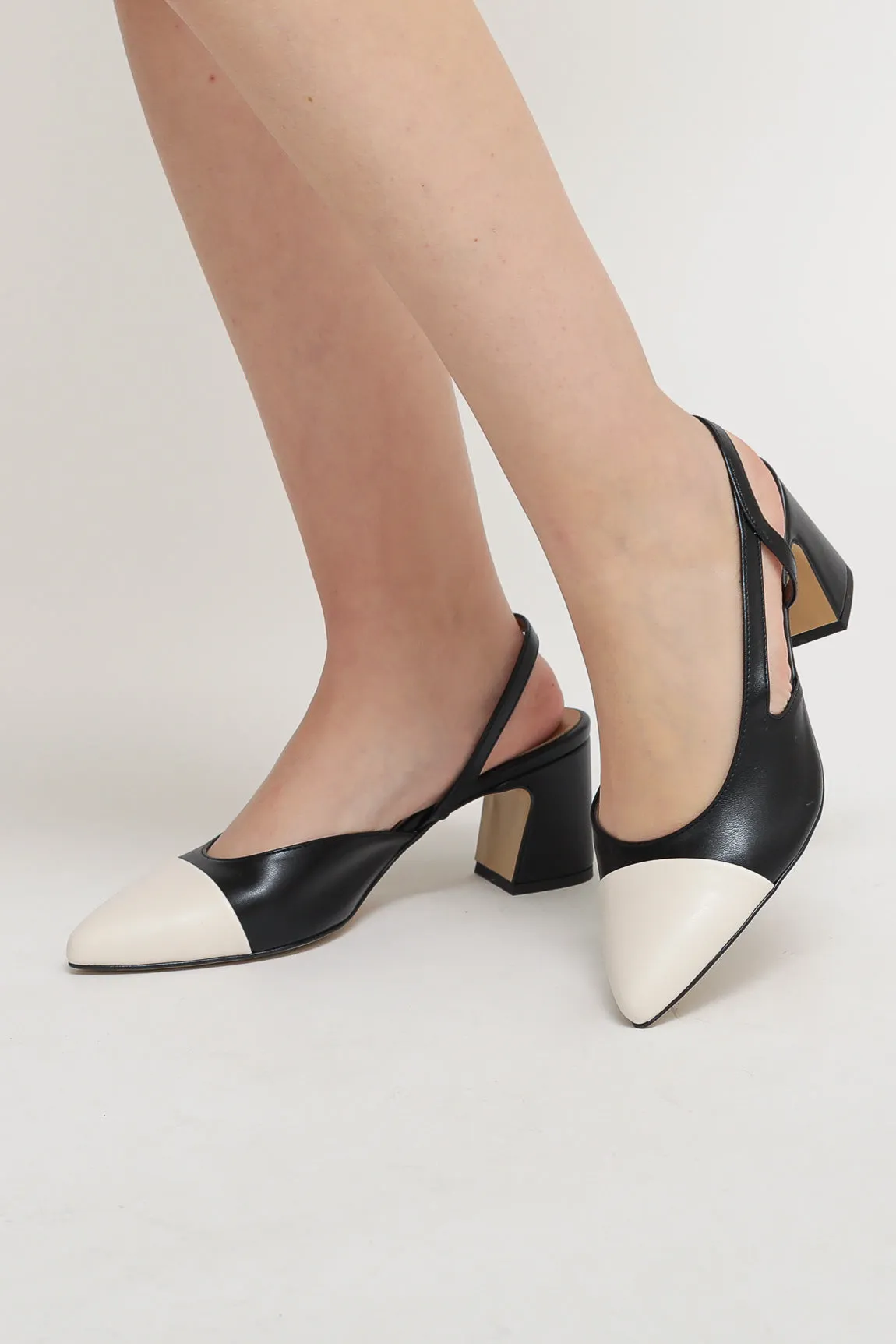 Slingback Bicolor - Burro Nero