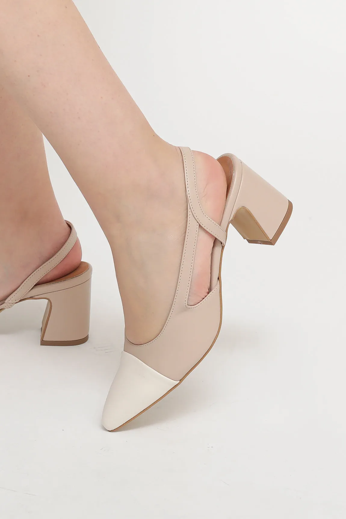 Slingback Bicolor - Burro Nude