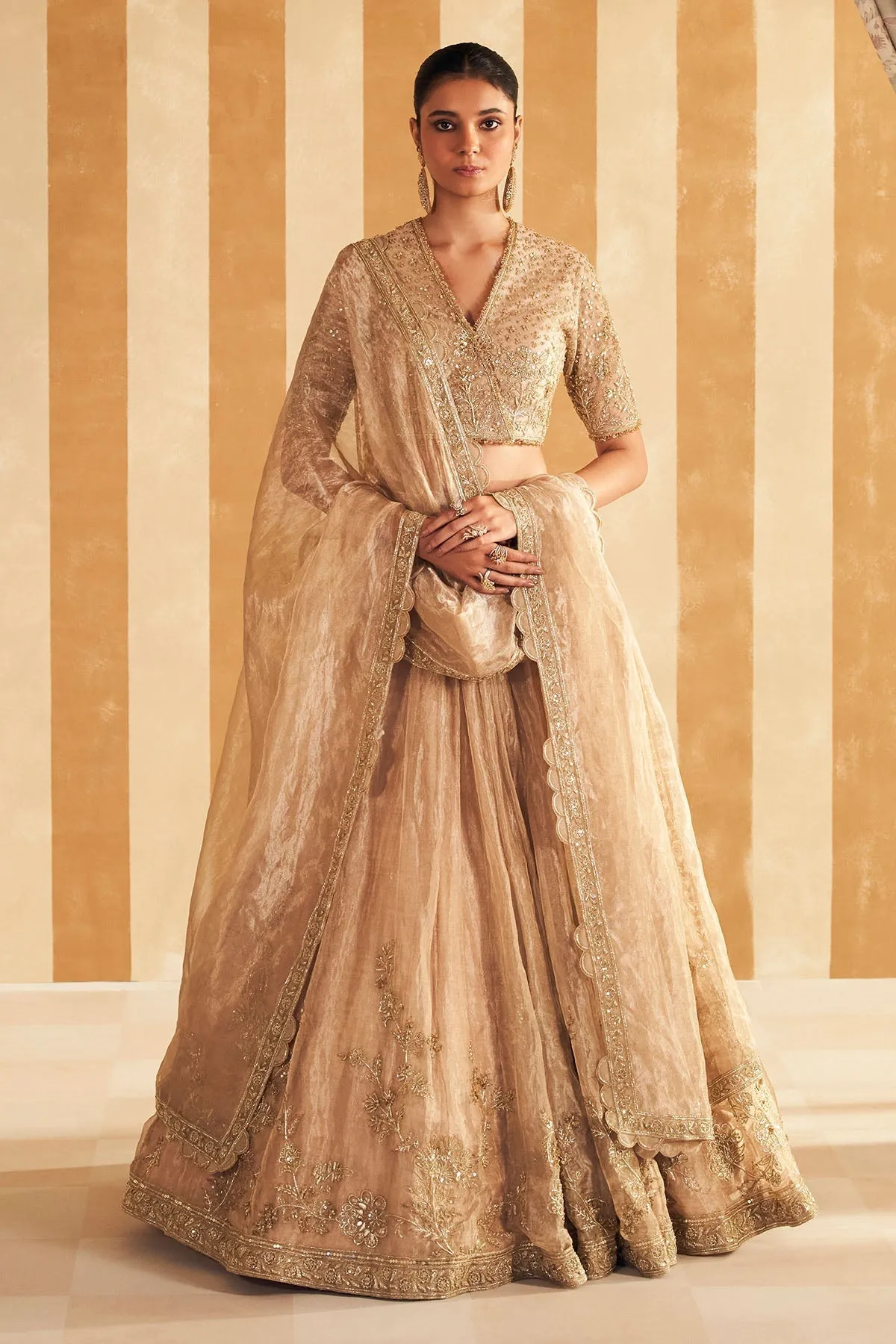 Sonali Bendre in Zarina Lehenga set