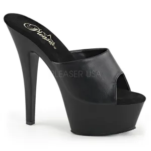 SS-KISS-201 Platform Sandal | Black Faux Leather