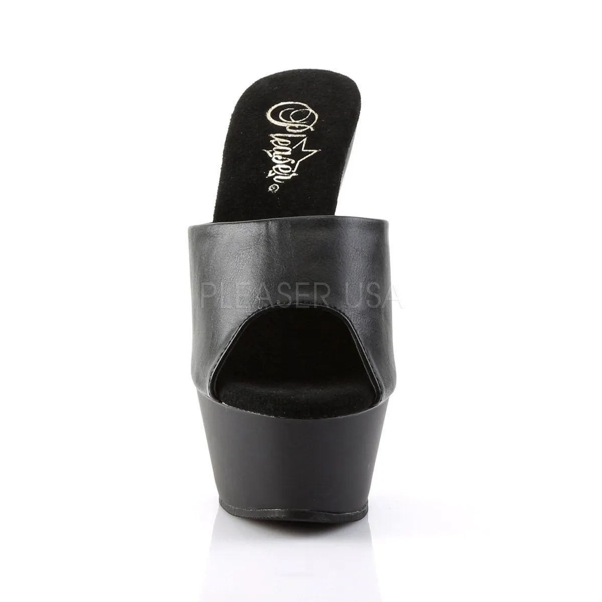 SS-KISS-201 Platform Sandal | Black Faux Leather