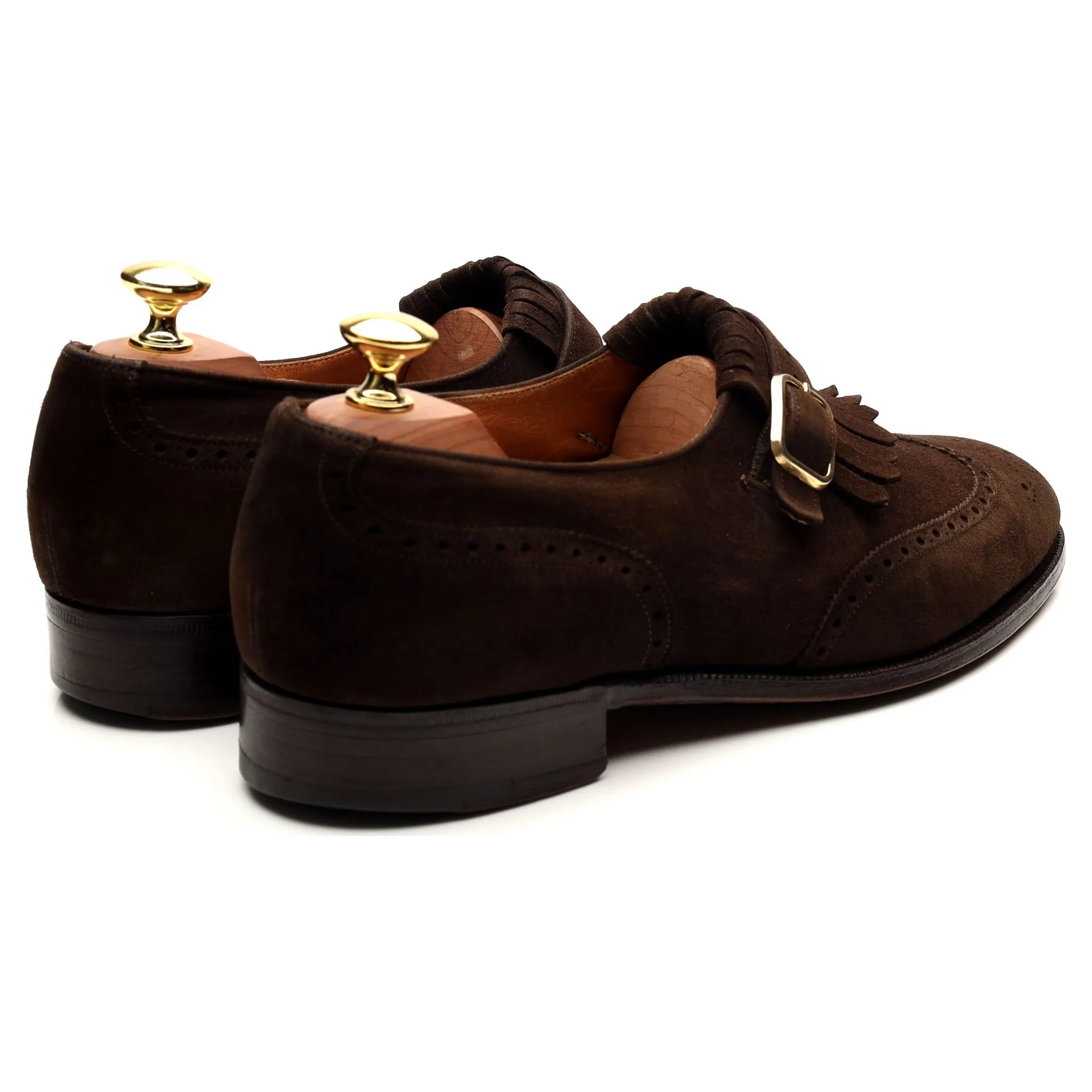 'Stafford' Brown Suede Monk Strap UK 8 F