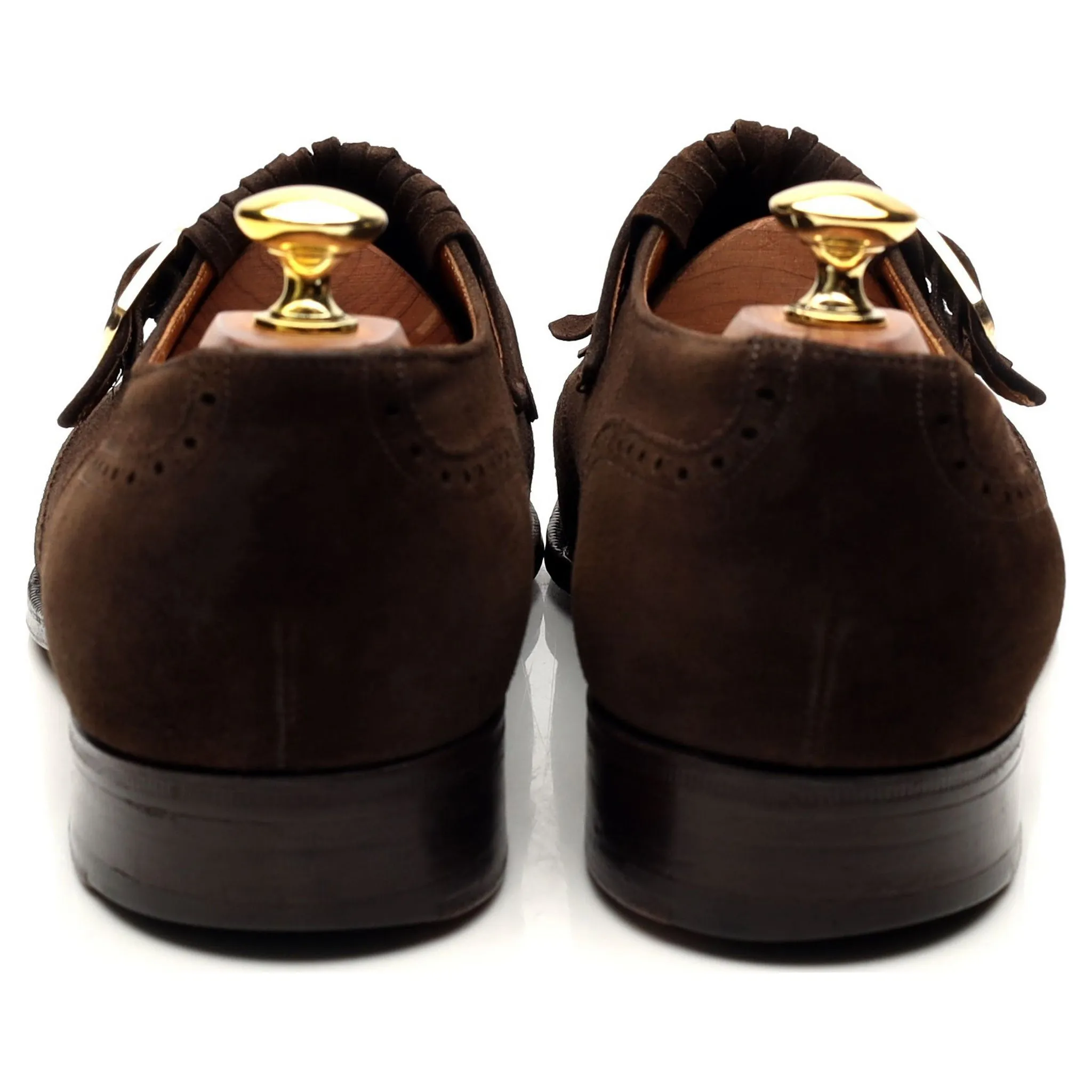 'Stafford' Brown Suede Monk Strap UK 8 F
