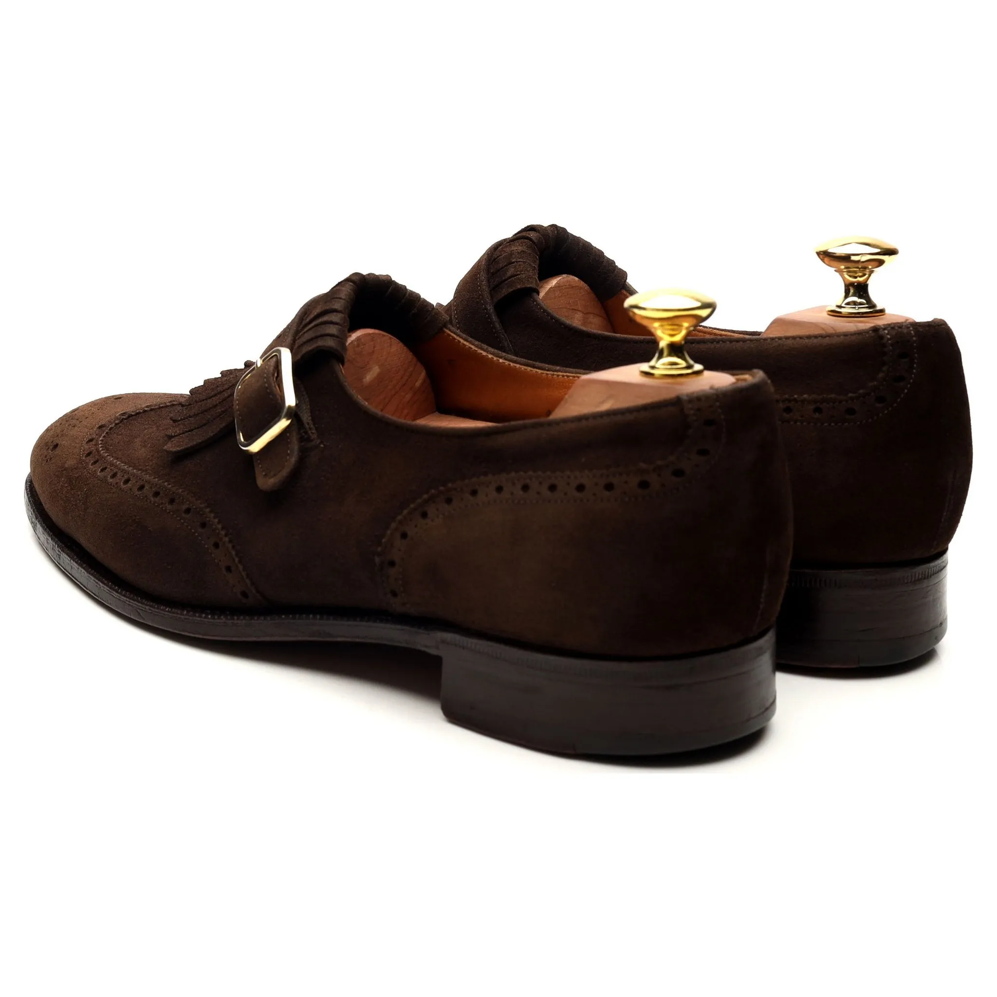 'Stafford' Brown Suede Monk Strap UK 8 F