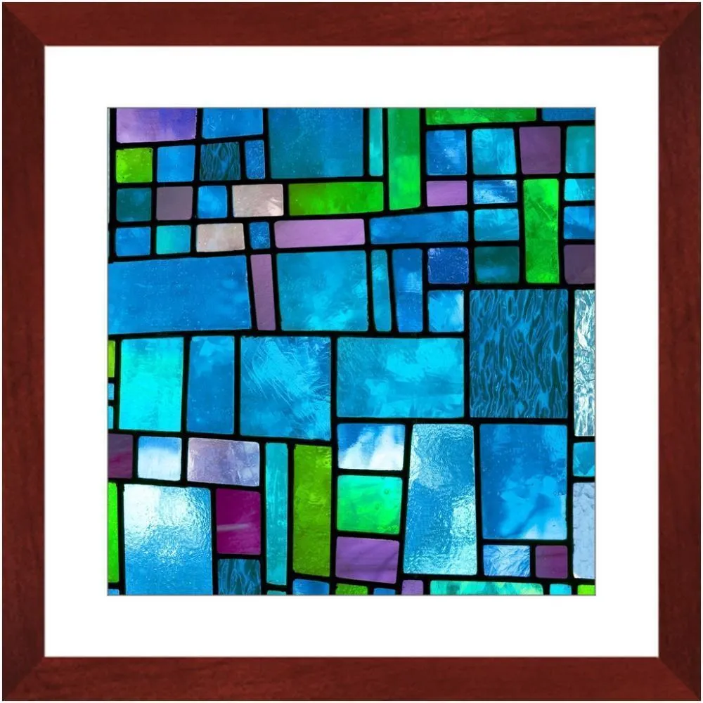 Stained in Turquoise Framed Print