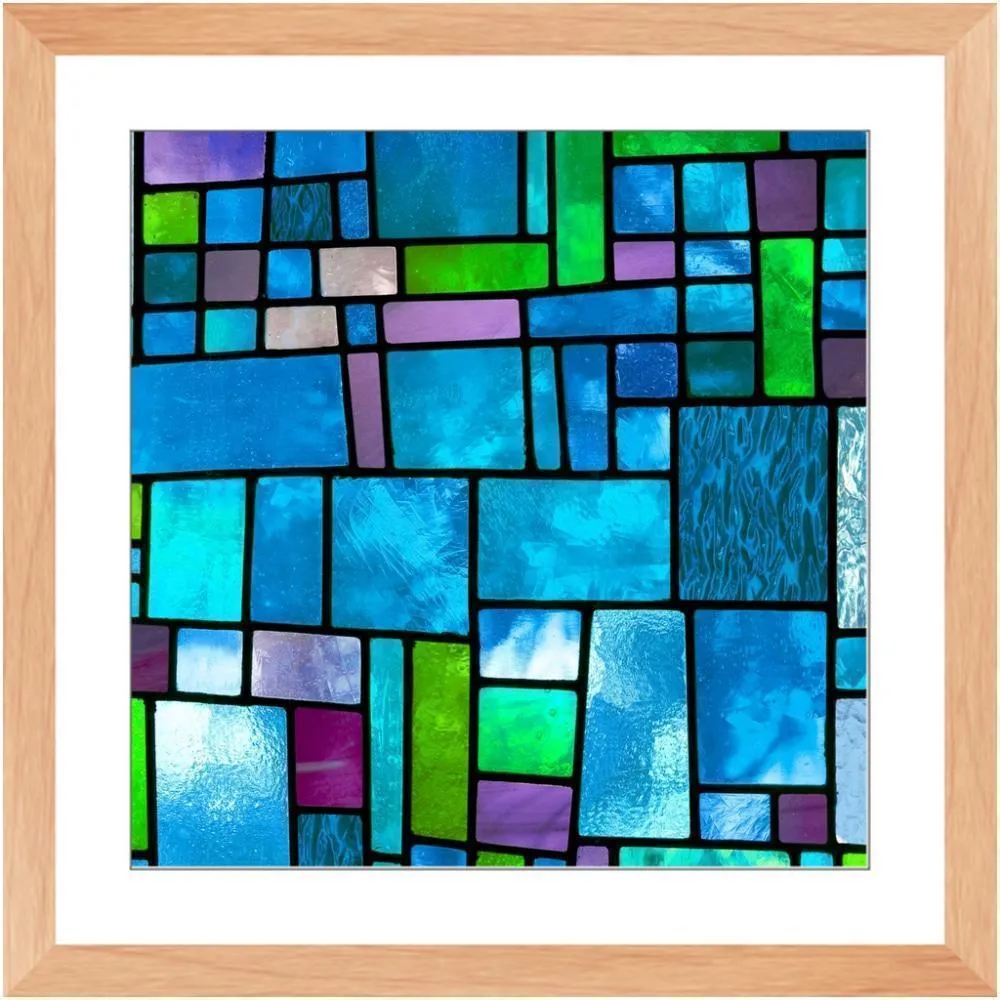 Stained in Turquoise Framed Print