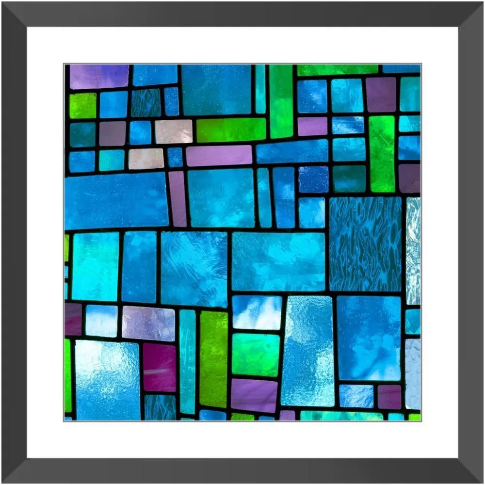 Stained in Turquoise Framed Print