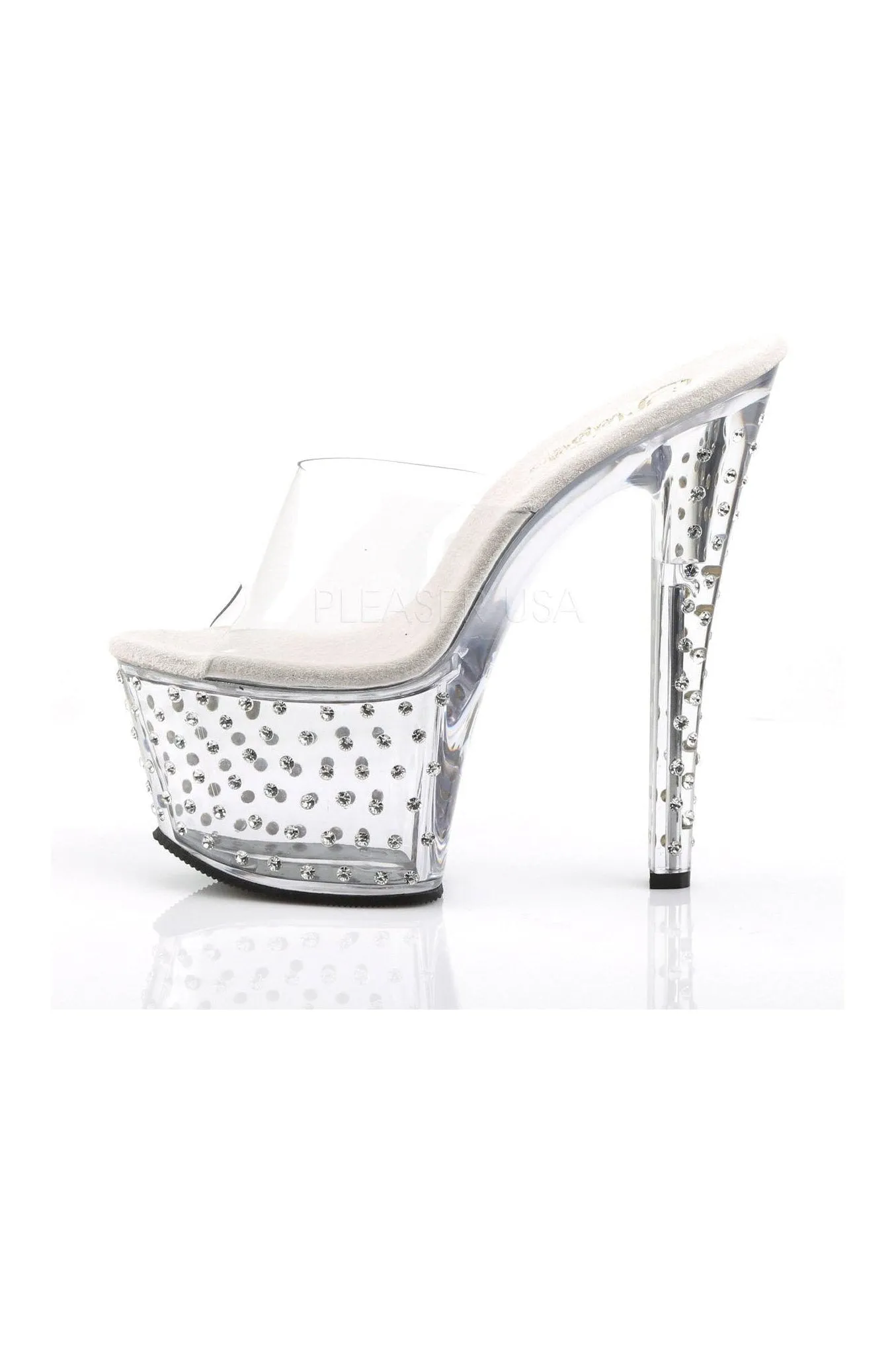 STARDUST-701 Platform Slide  | Clear Vinyl