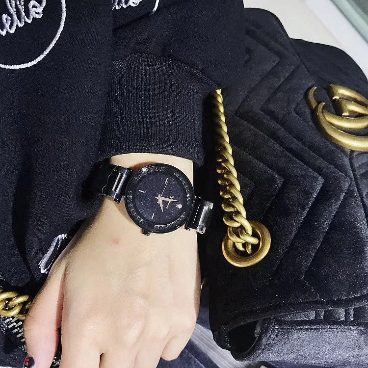 Starry Dial With Rhinestone Women's Watch