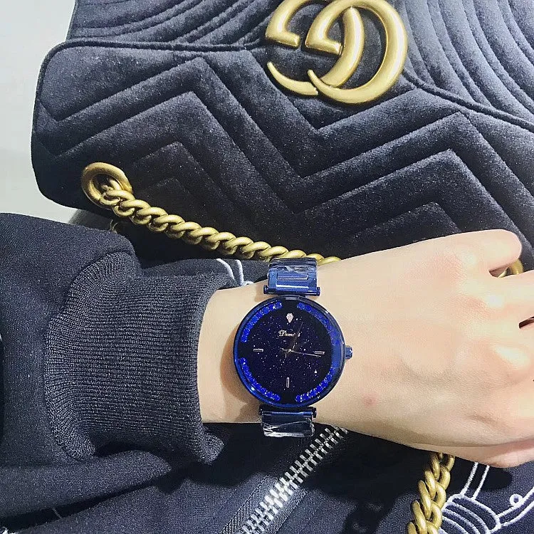 Starry Dial With Rhinestone Women's Watch