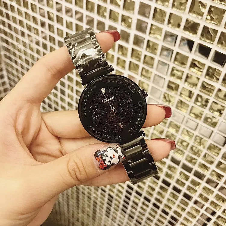 Starry Dial With Rhinestone Women's Watch