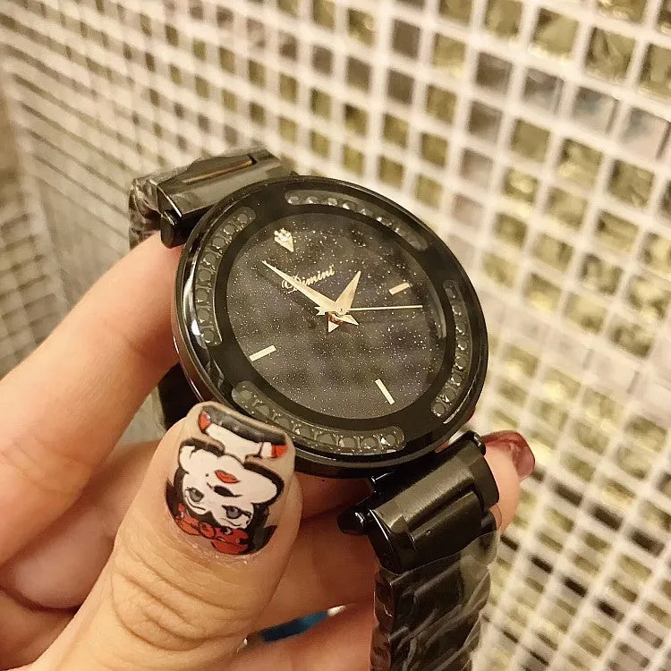 Starry Dial With Rhinestone Women's Watch