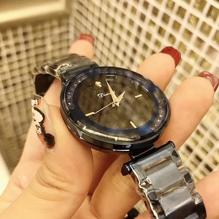 Starry Dial With Rhinestone Women's Watch