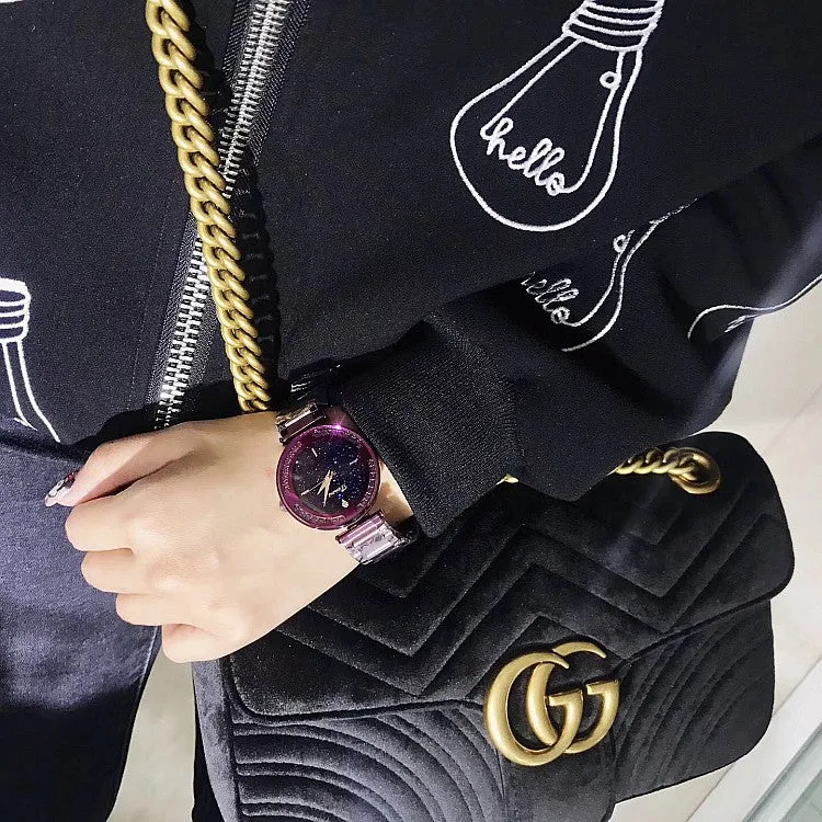 Starry Dial With Rhinestone Women's Watch