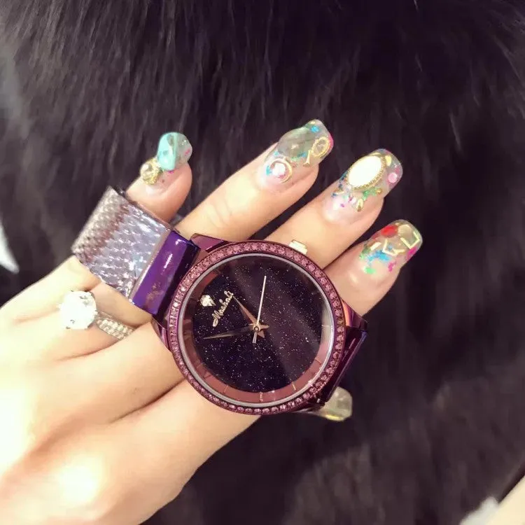 Starry Sky Stainless Steel Strap Women's Watch