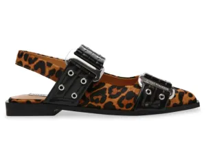 Steve Madden Leopard spiss loafer med sorte detaljer og slingback