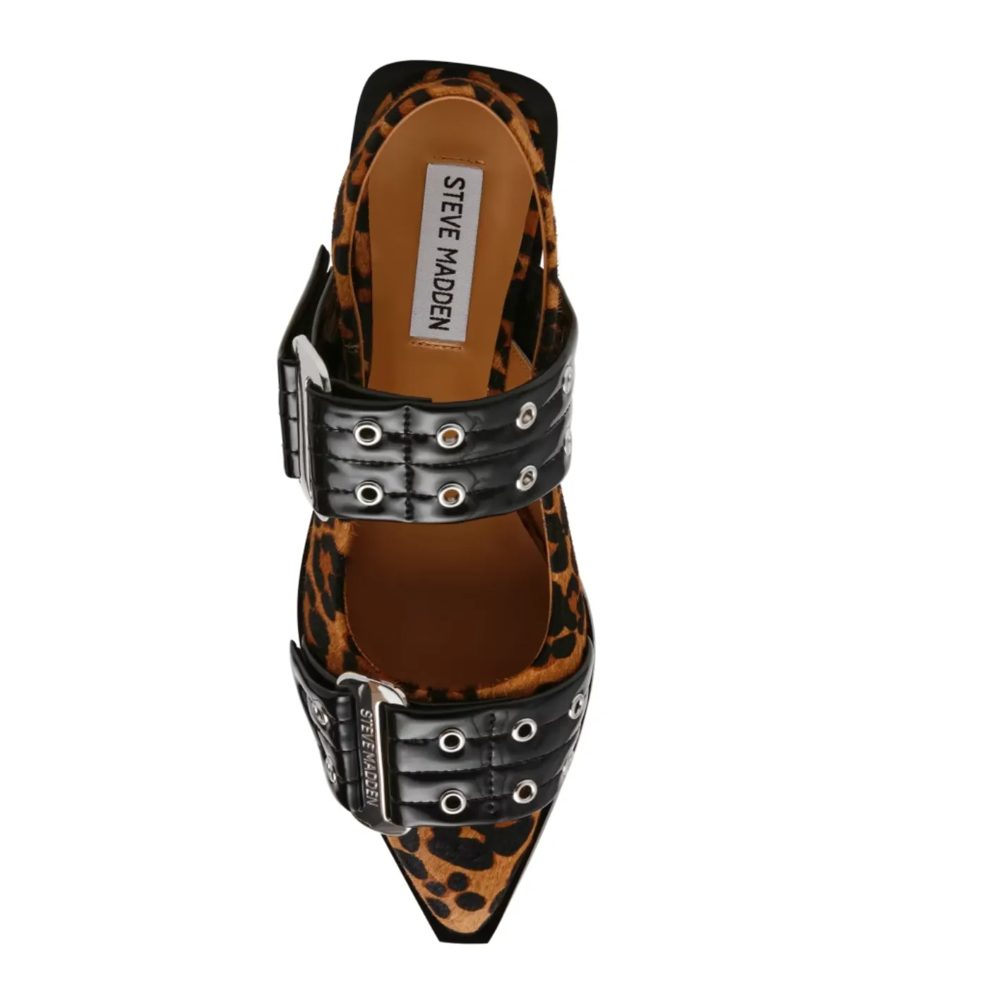 Steve Madden Leopard spiss loafer med sorte detaljer og slingback