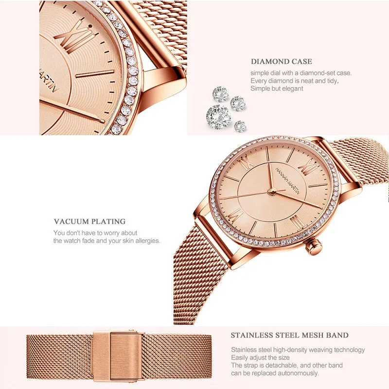 Strarry Sky Dial Waterproof Women's Watch