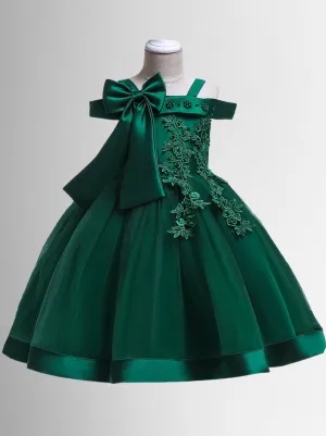 Swan Lake Floral Embroidered Formal Dress