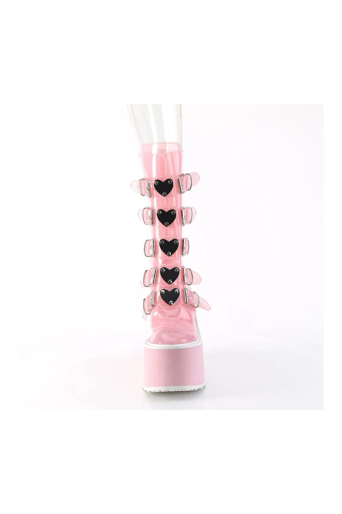SWING-230C PInk Faux Leather Knee Boot