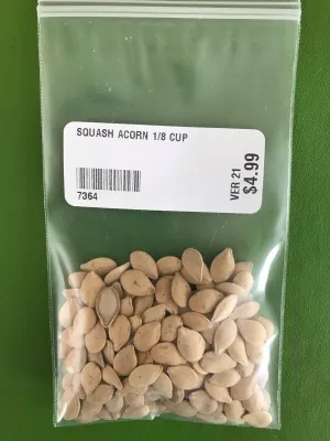 Table Queen Squash Seeds (Winter Type)  (80 days) -1/8 Cup - Bulk